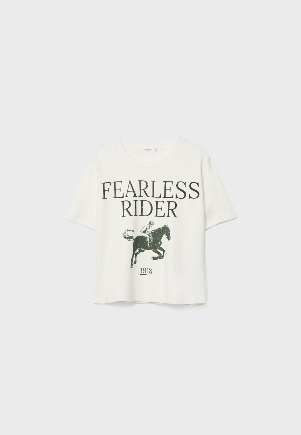 Camiseta estampado flocado