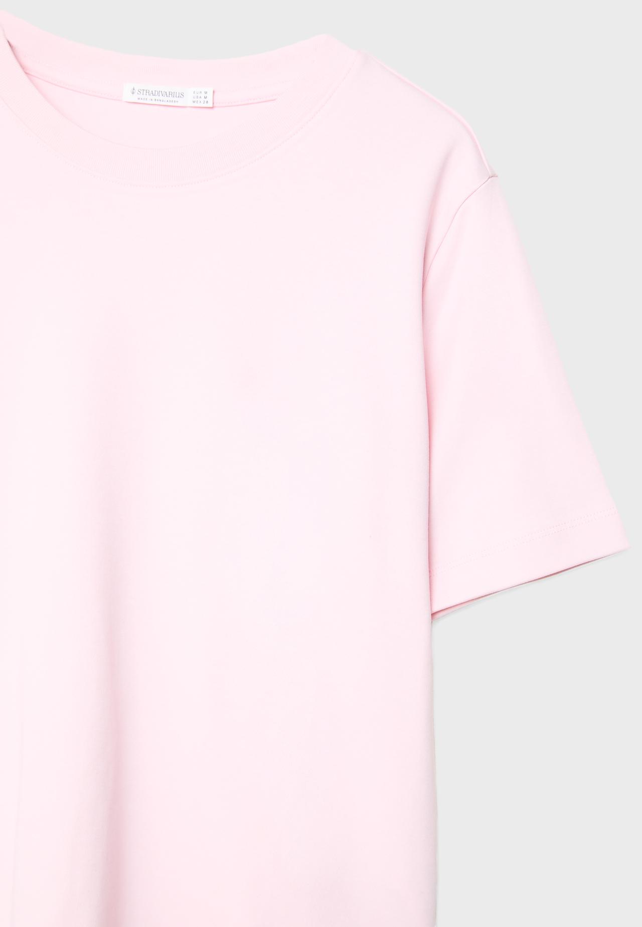 B01 Heavy weight regular fit basic T-shirt — Pastel pink