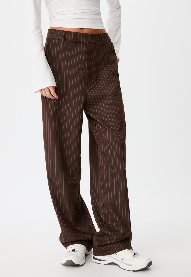 pantaloni eleganti baggy a righe