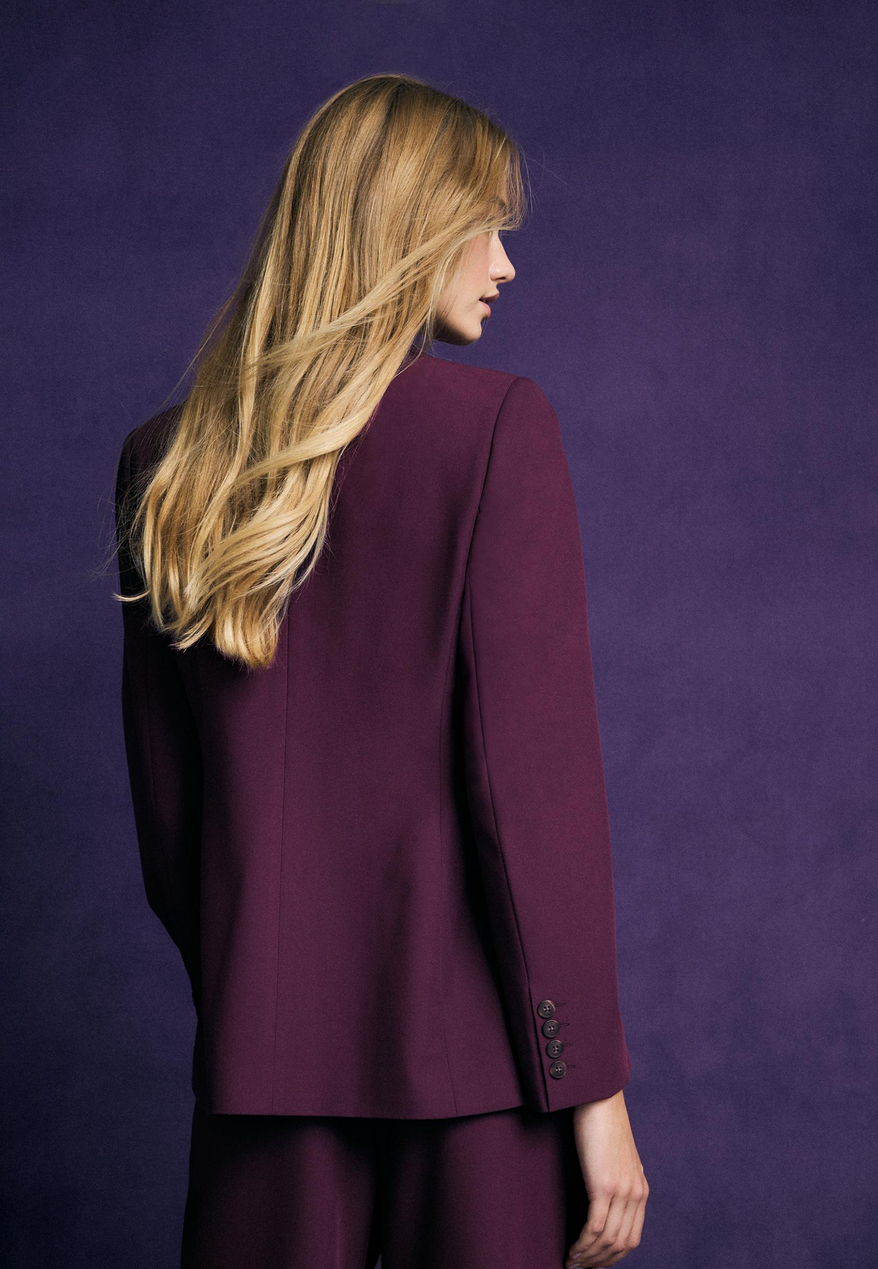 Fitted blazer with buttons — Purple