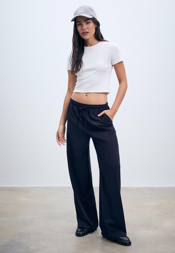 lange soepelvallende geklede broek