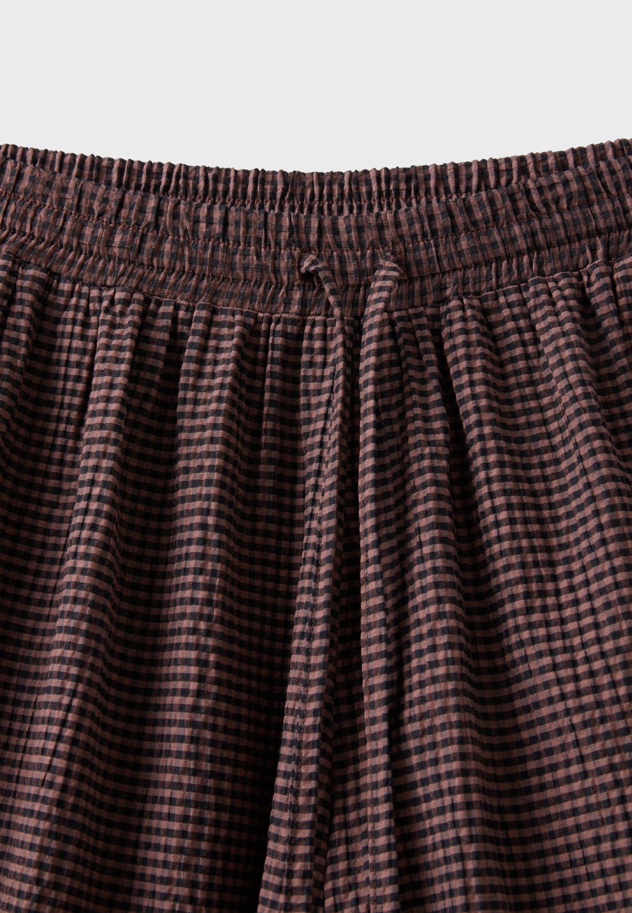 Check balloon trousers — Pale camel