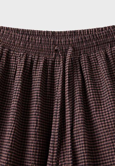 Check balloon trousers — Pale camel 9
