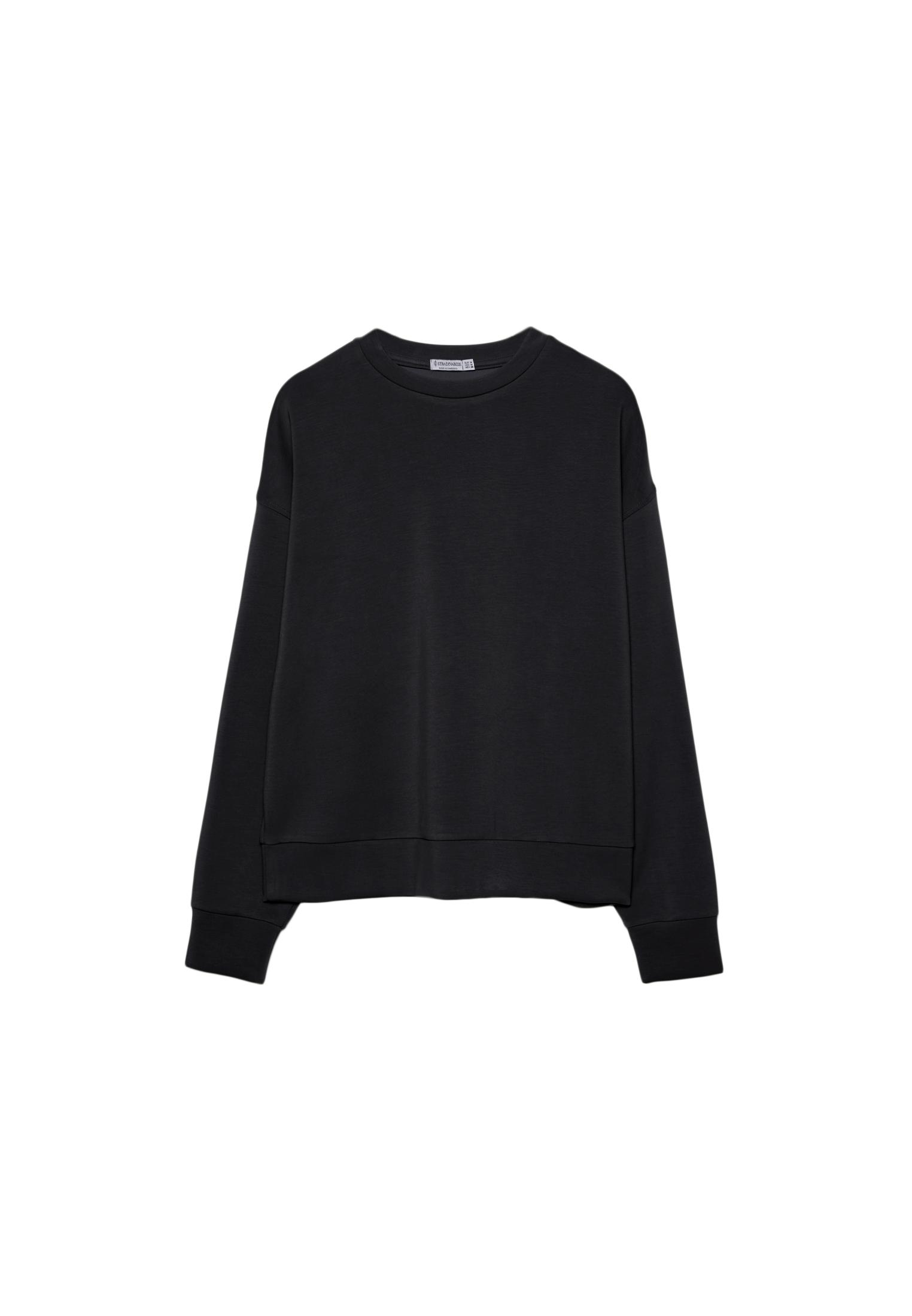 Basic soft-touch sweatshirt — Black