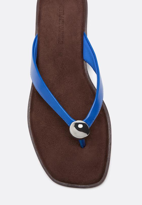 sandalias de tacao cunha thong