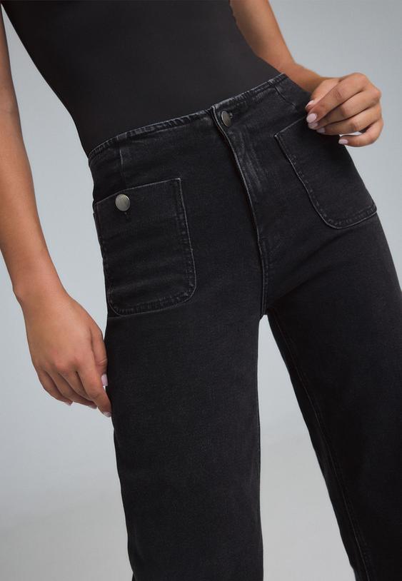 d77 minimalistische jeans met zakken