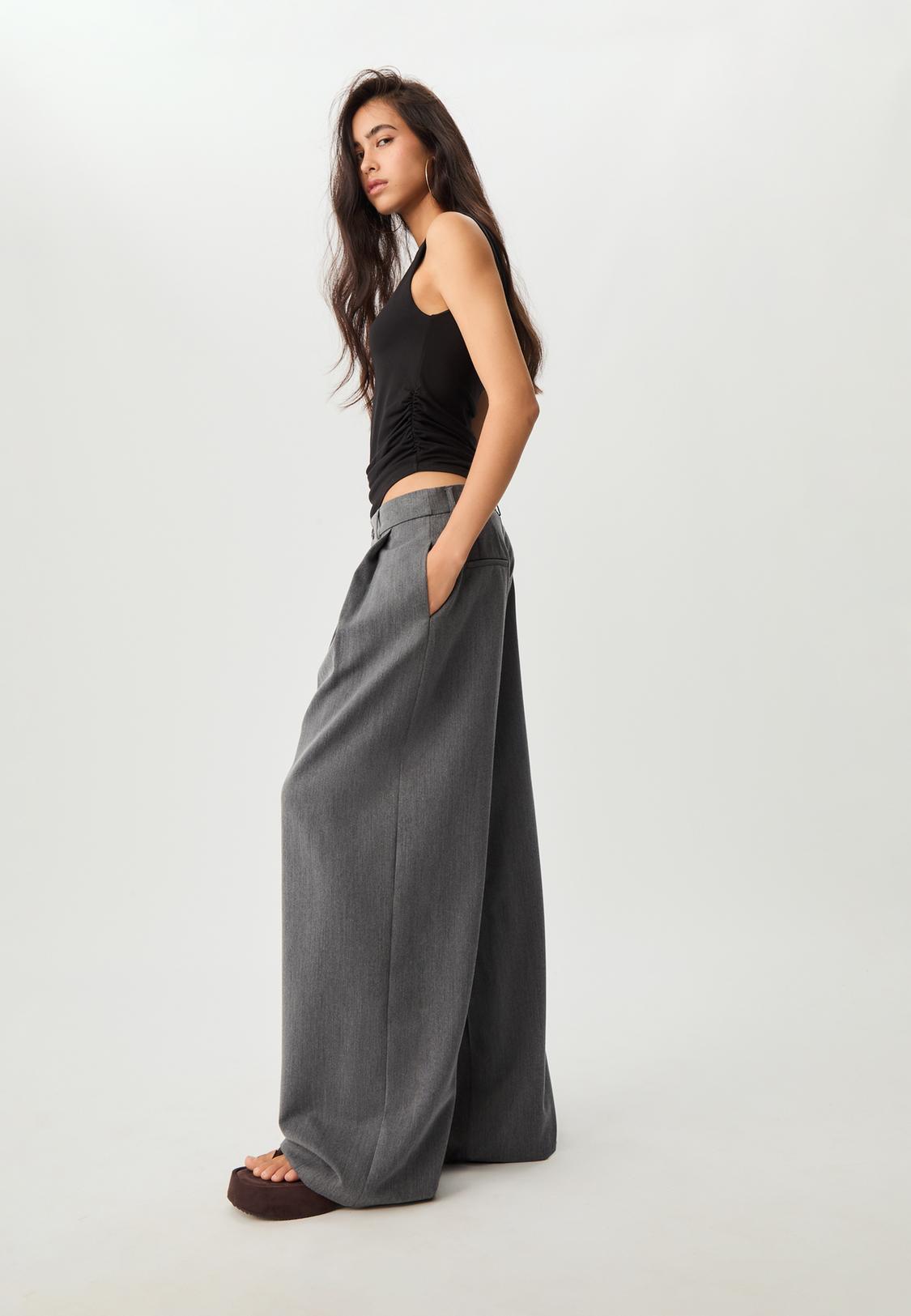 Pantalon Ancho Pantalones Stradivarius Mujer Pantalón Vestir Wide