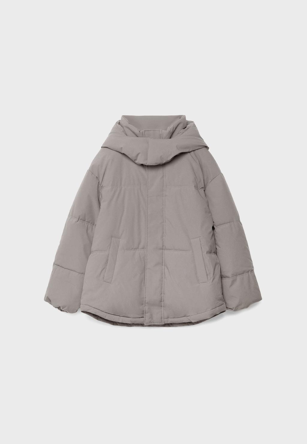 Oversize hooded puffer jacket