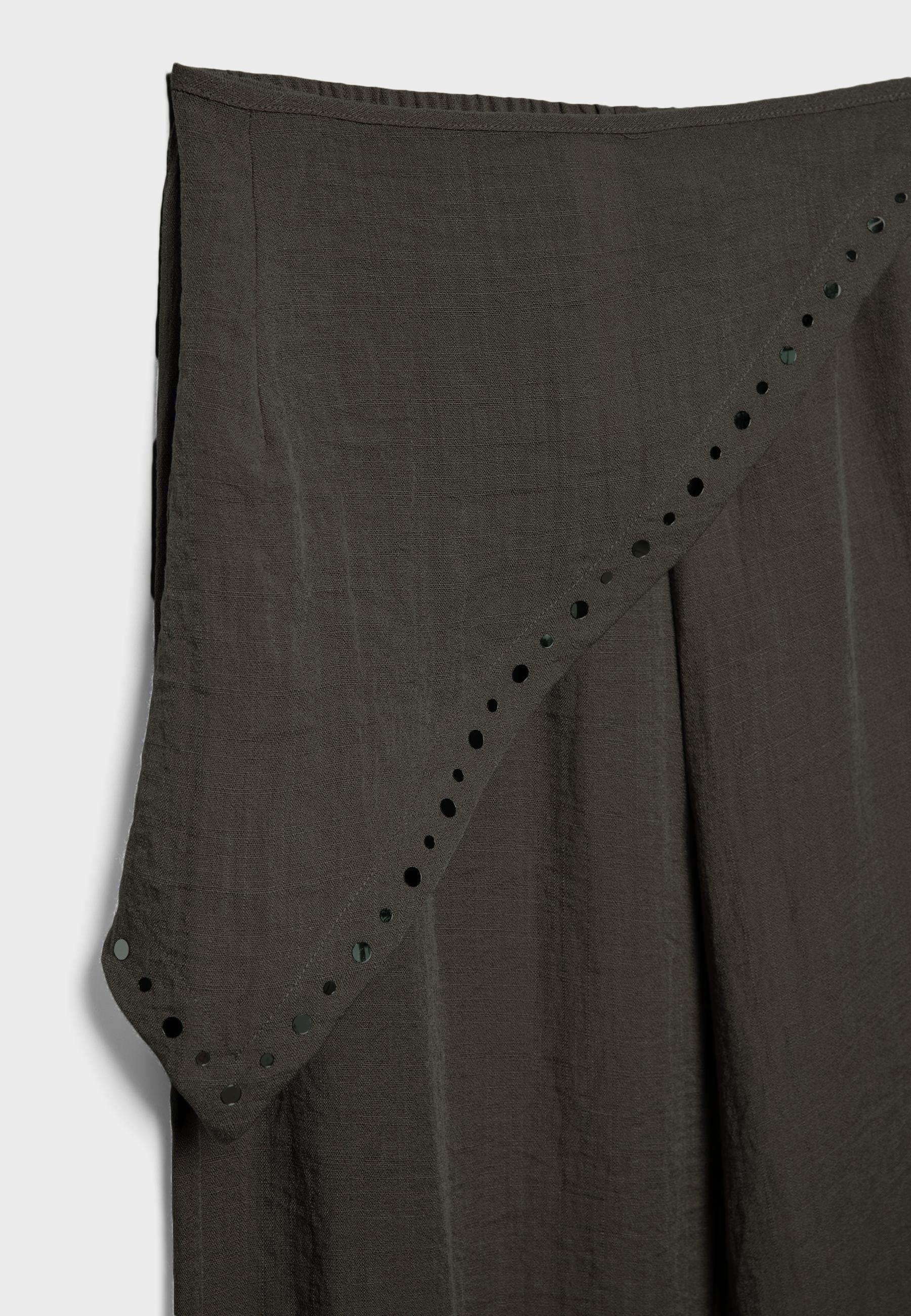 Lyocell scarf trousers — Brown