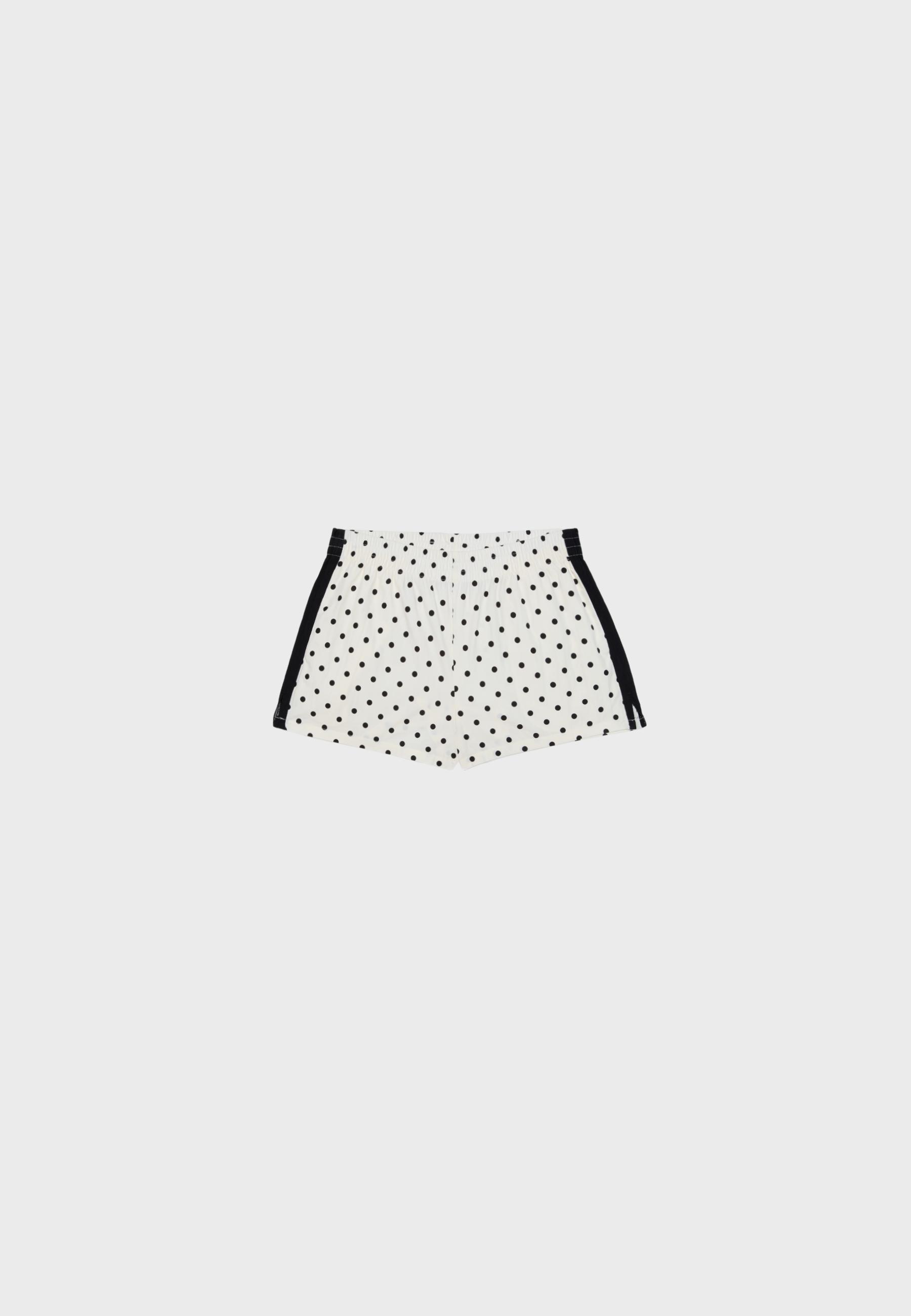 Technical polka dot shorts — Ecru
