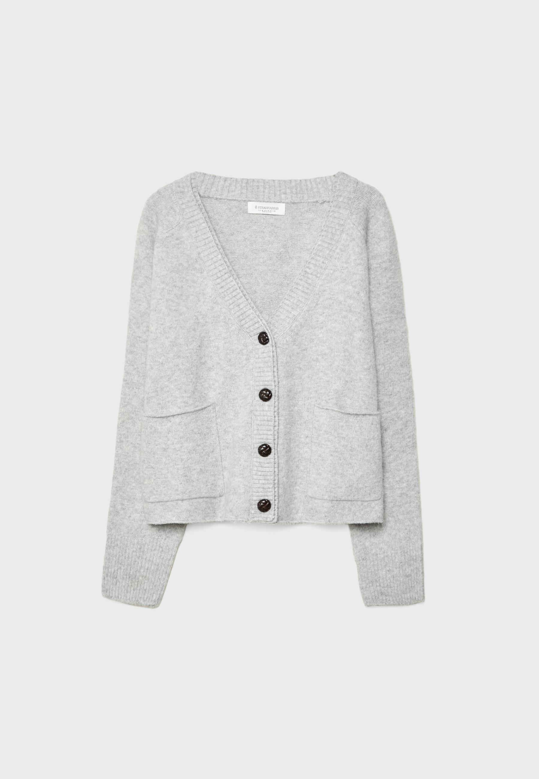 JILTU scallop knit cardigan（グレー） JILTU scallop knit cardigan（グレー） Scallop Edge Crew