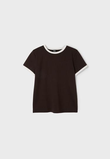 B02 Basic regular fit soft-touch T-shirt — Brown 7