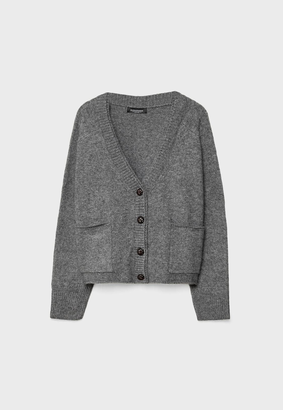 Knit cardigan with layered collar detail Women's fashion