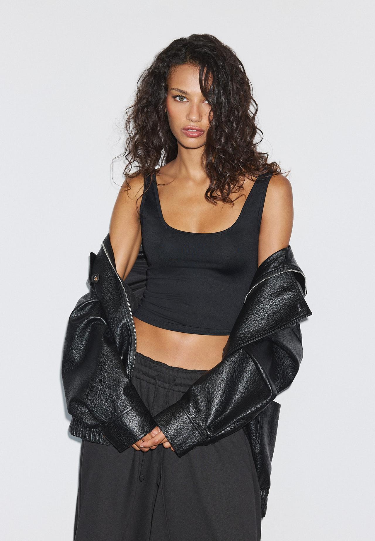 Polyamide T-shirt — Black