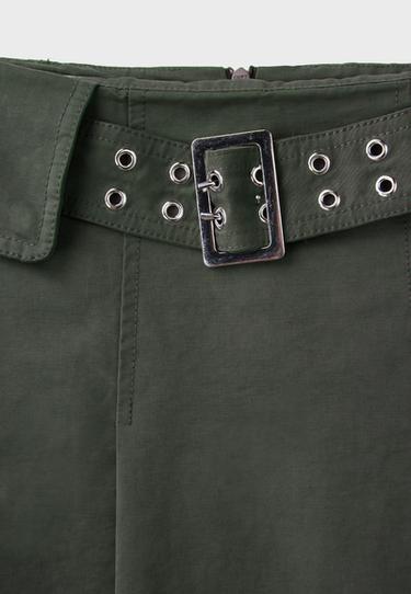 Utility pocket midi skirt — Khaki 9