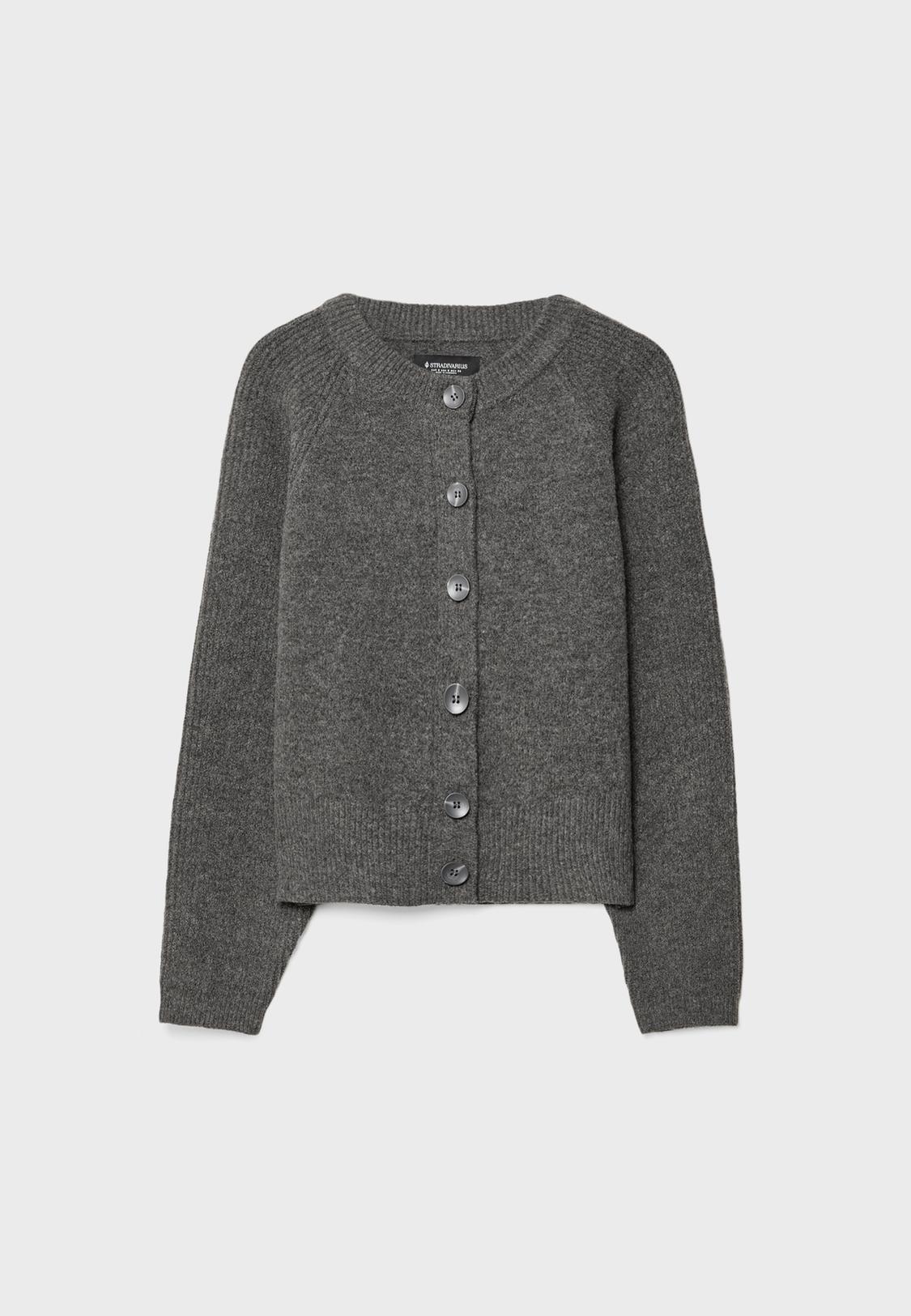 Button-up knit cardigan