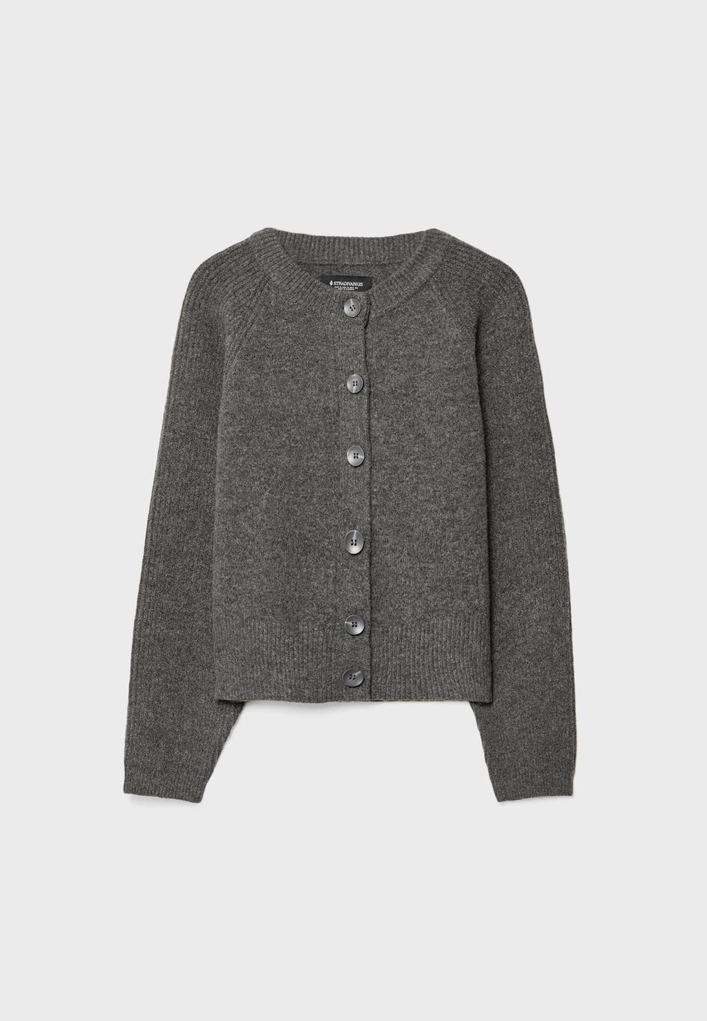 Sweter rozpinany z dzianiny