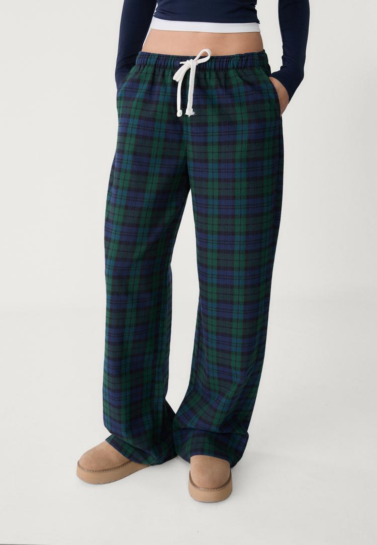 pantalon algodon cuadros