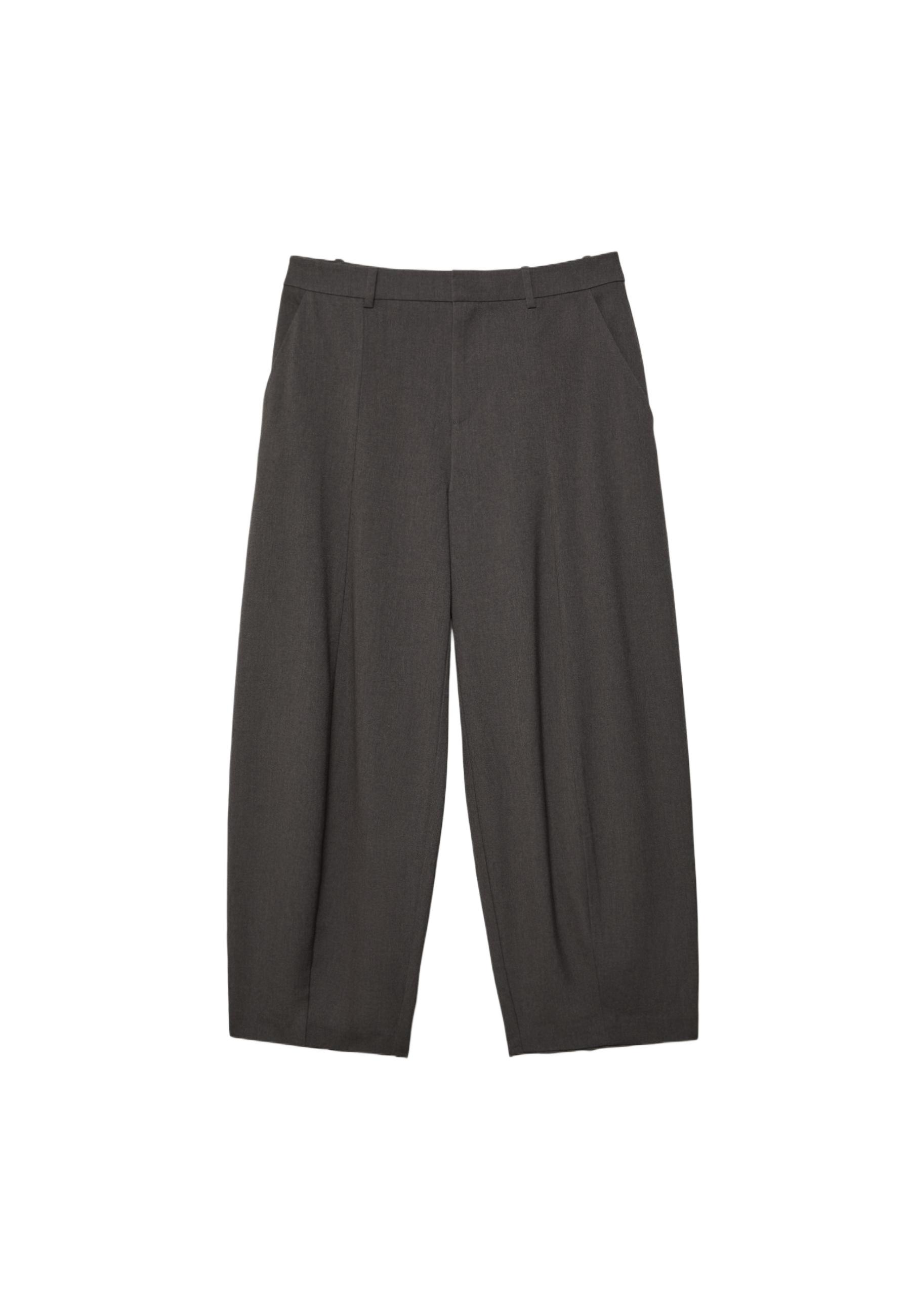 Smart baggy trousers with seam detail — Dark grey
