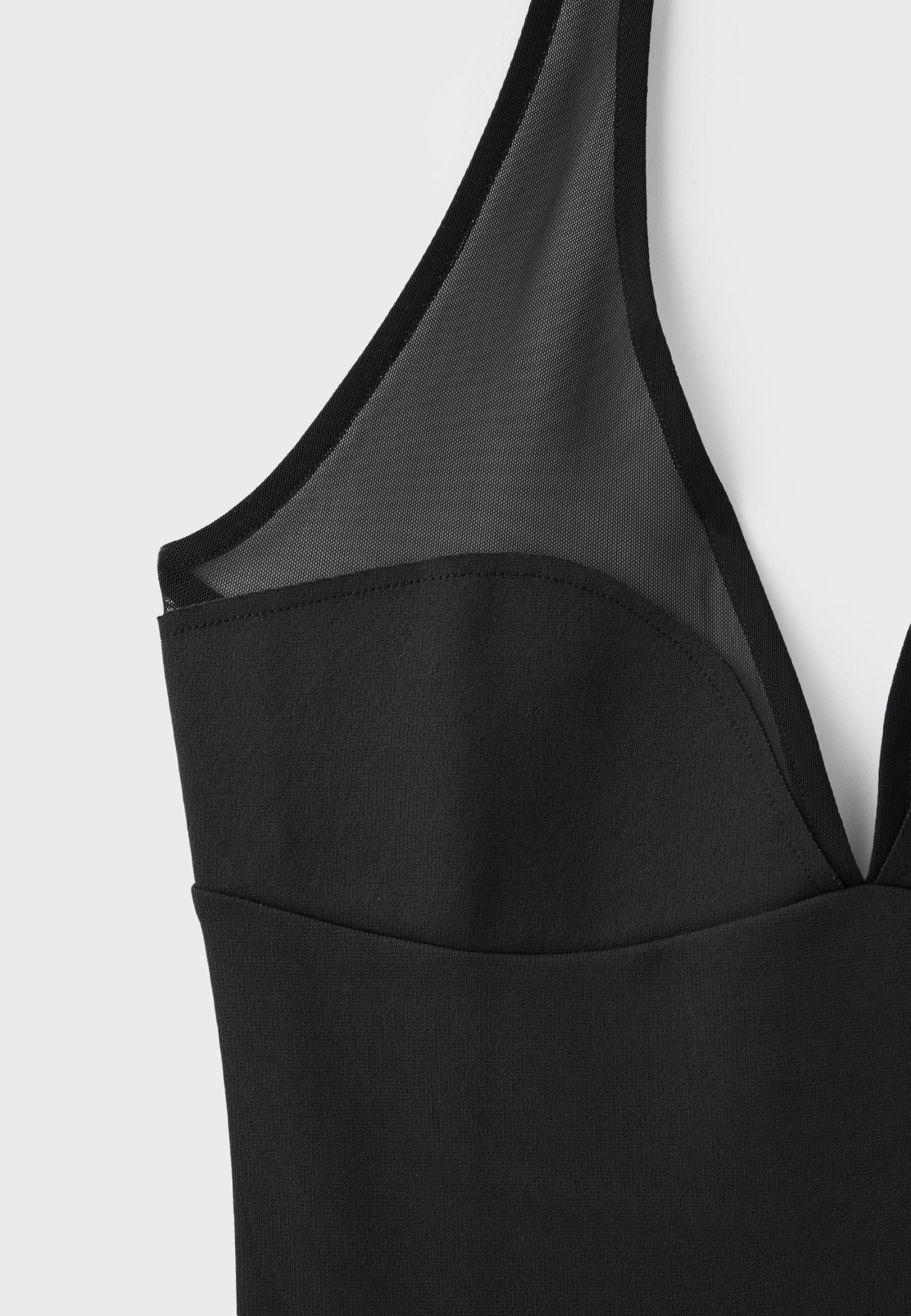 Mesh halter bodysuit — Black