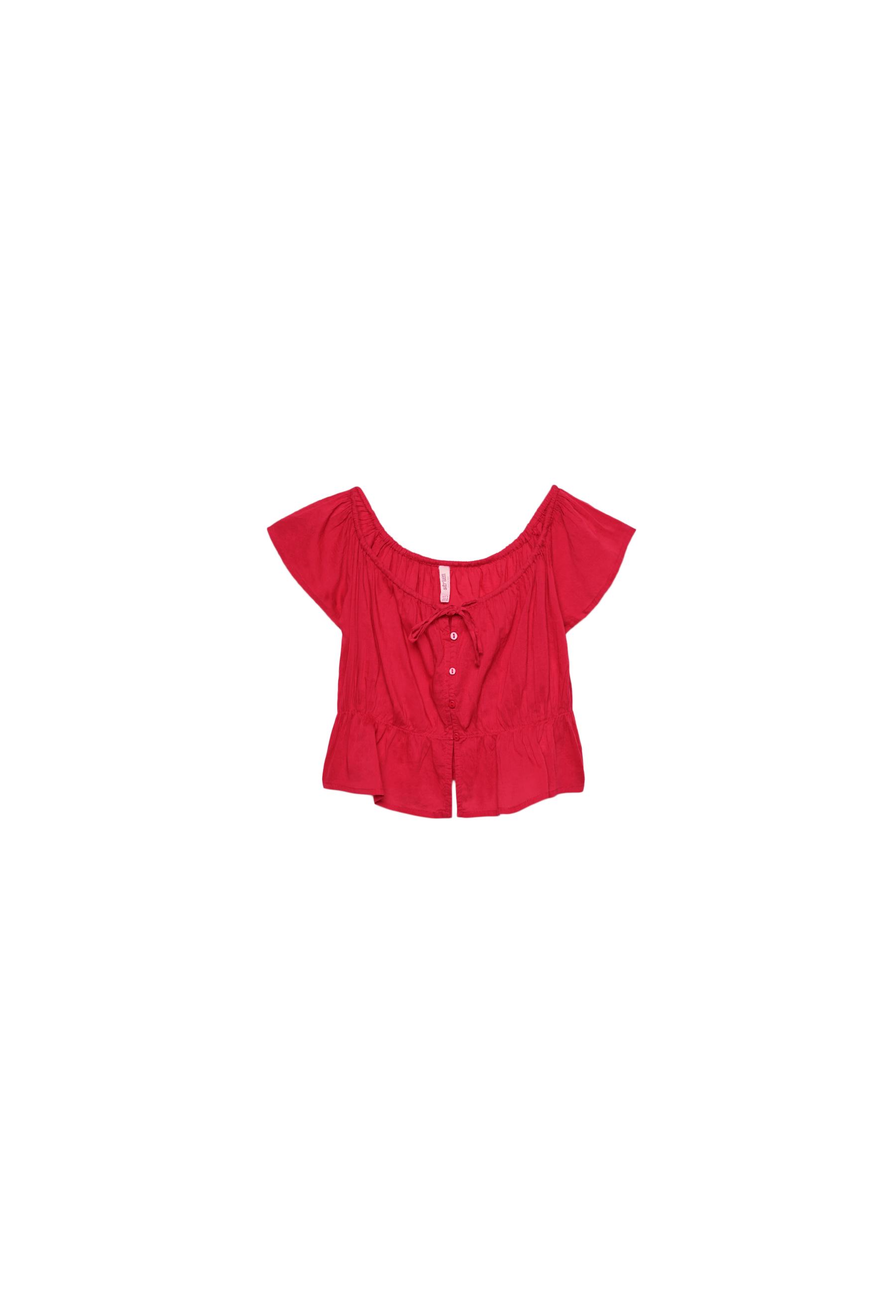 Top Rose Stradivarius Bretelles Bardot – Taille M, Neuf Avec étiquette