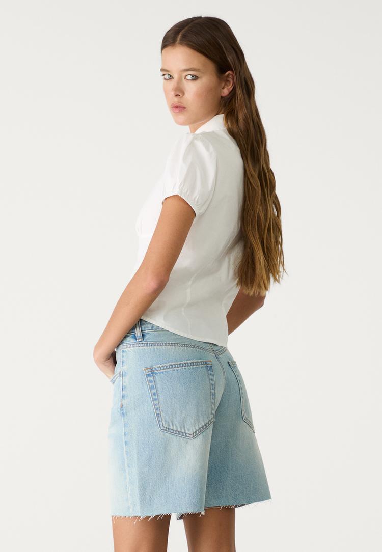 bermudas de ganga de cintura media