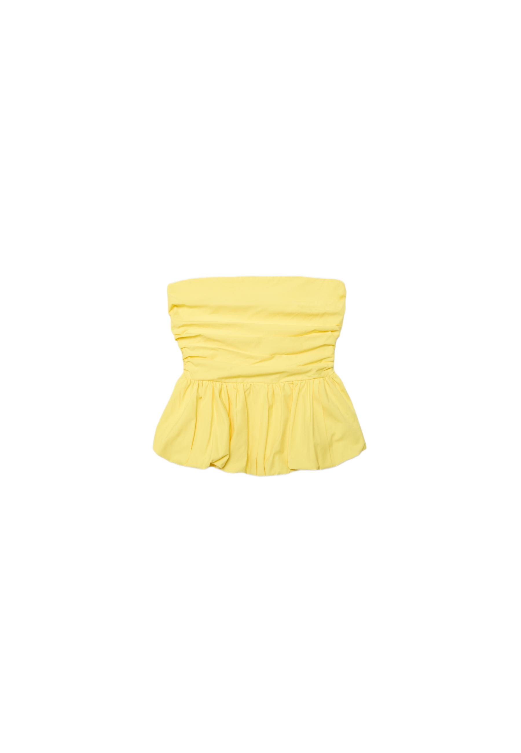 Balloon bustier top — Gold