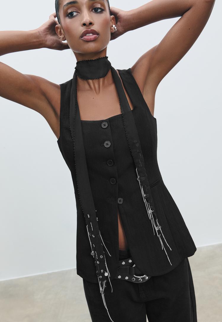 chaleco fluido textura