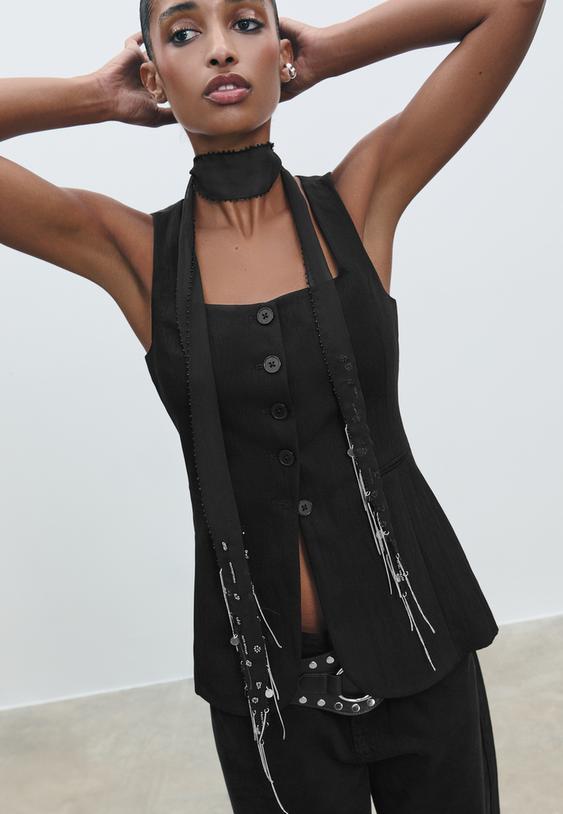 chaleco fluido textura