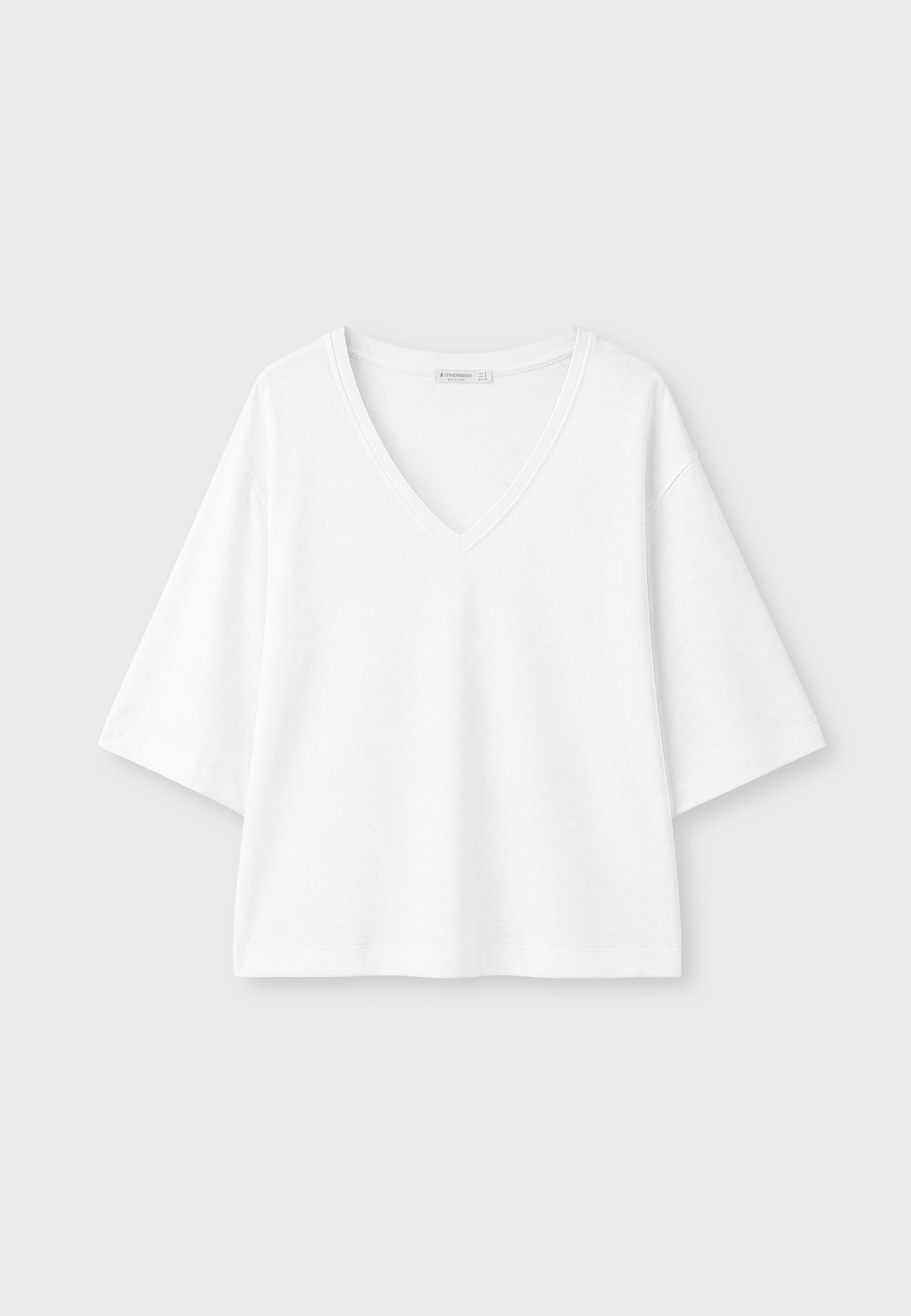 V-neck T-shirt — White