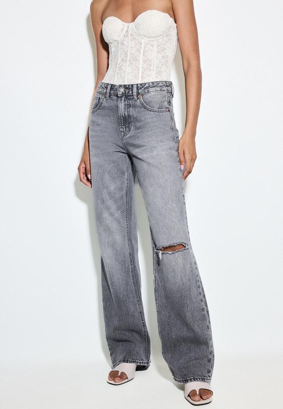d92 recht model jeans met brede pijpen l04891951