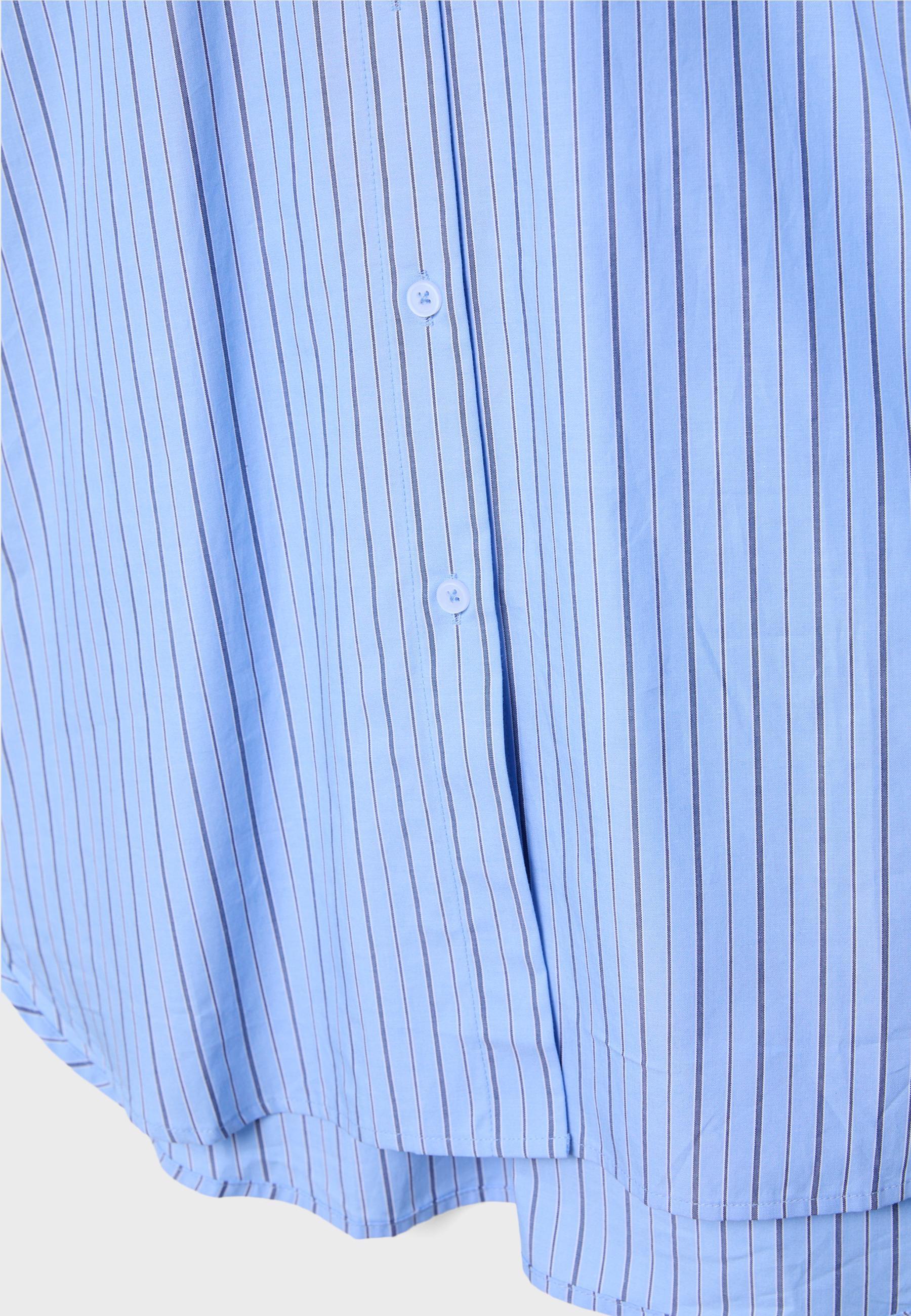 Oversize striped shirt — GREY DENIM WASH