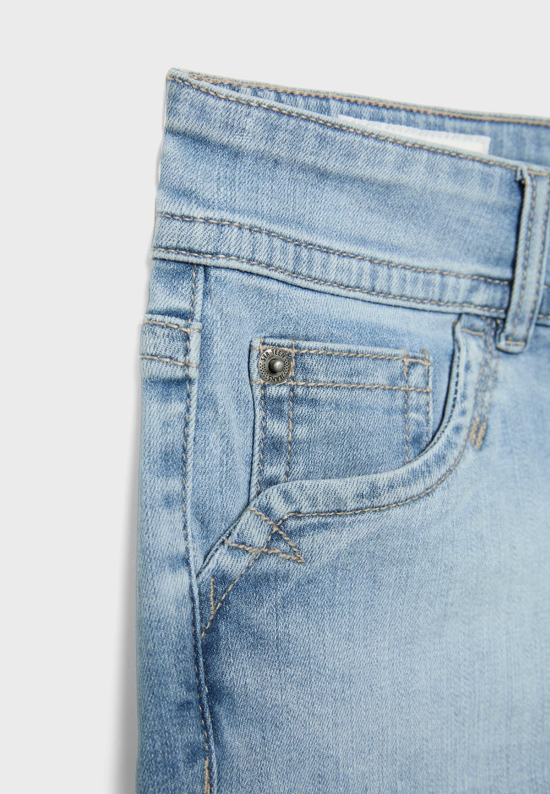 Denim mini shorts — LIGHT BLEACH