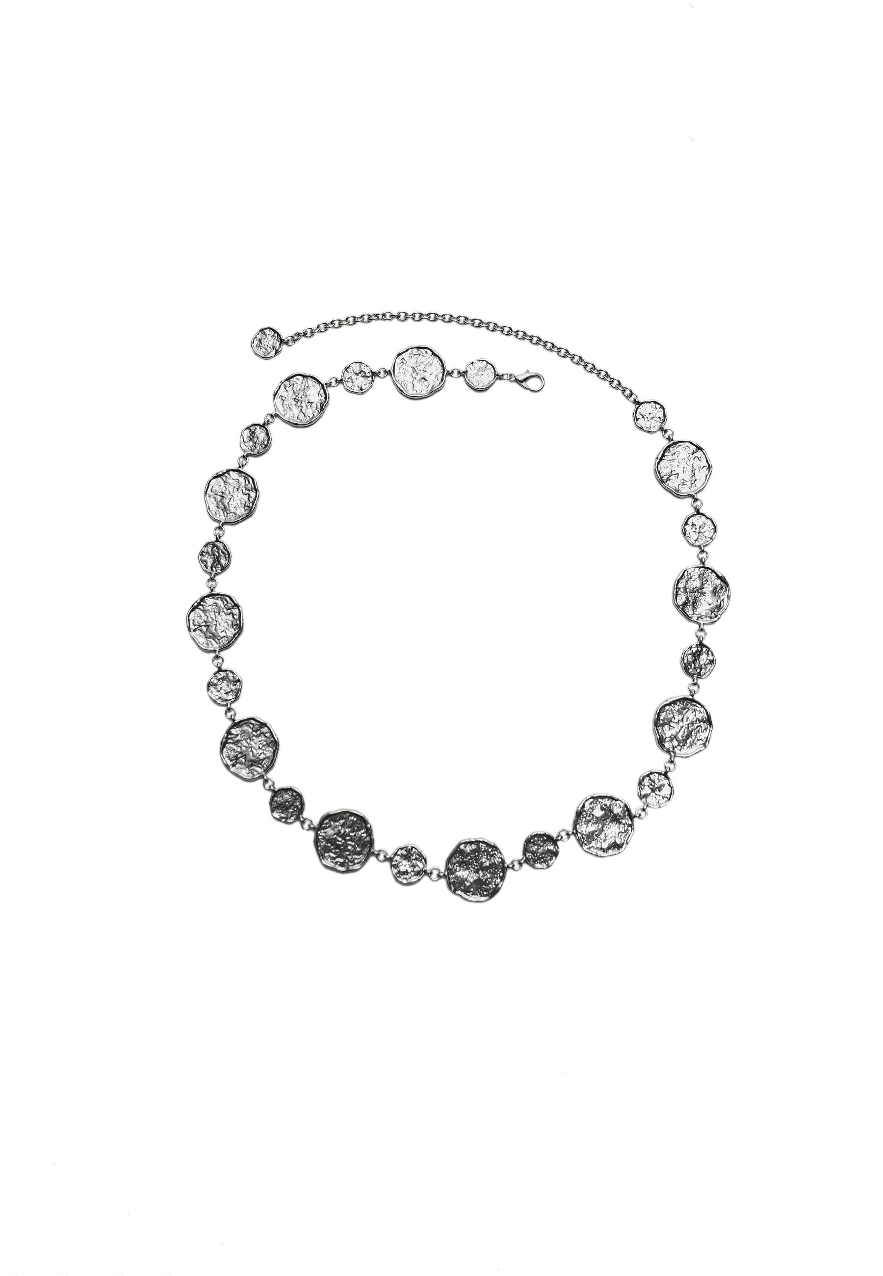 Metal belt with round plates — Grey