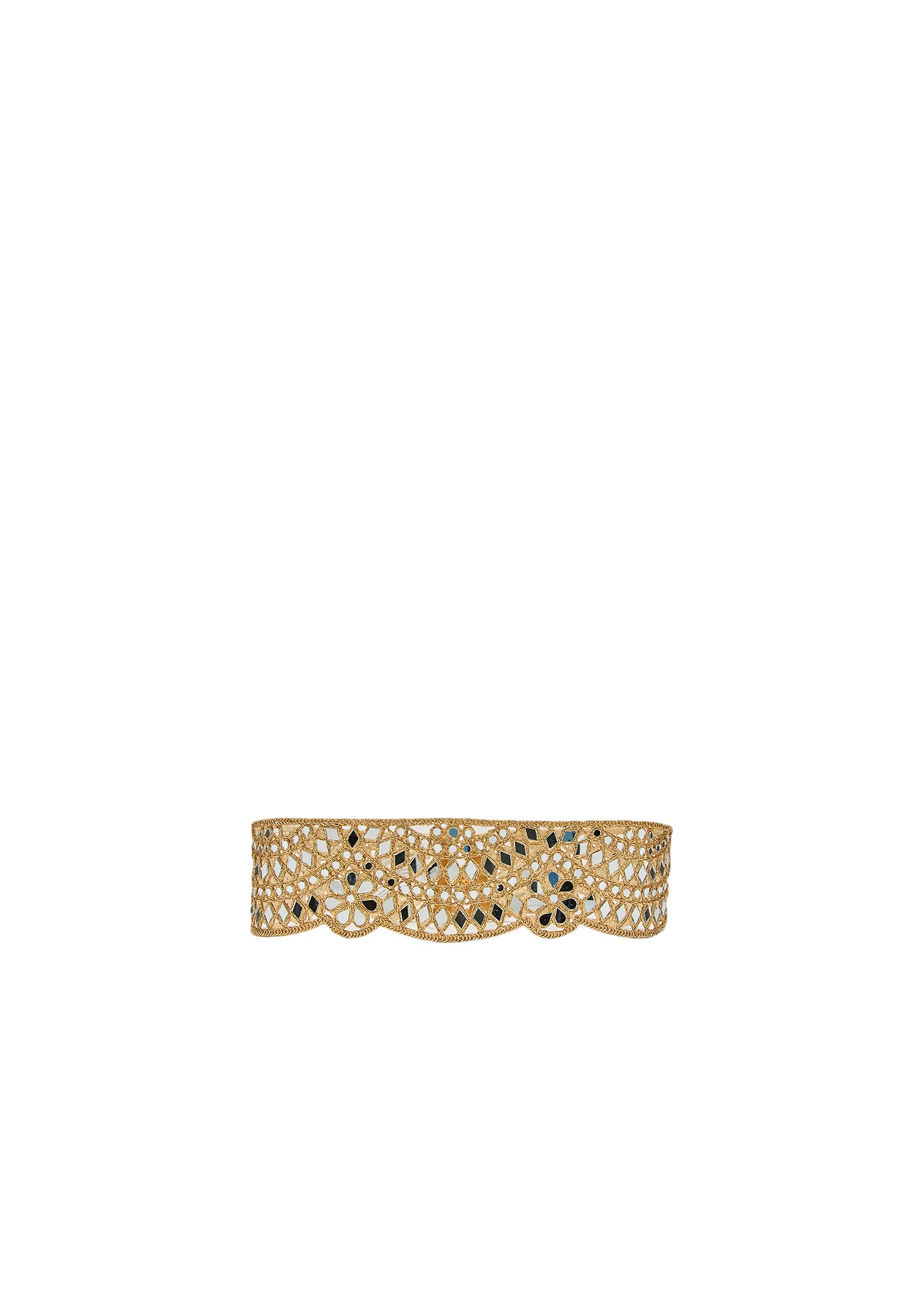 Wavy mirror belt — Gold