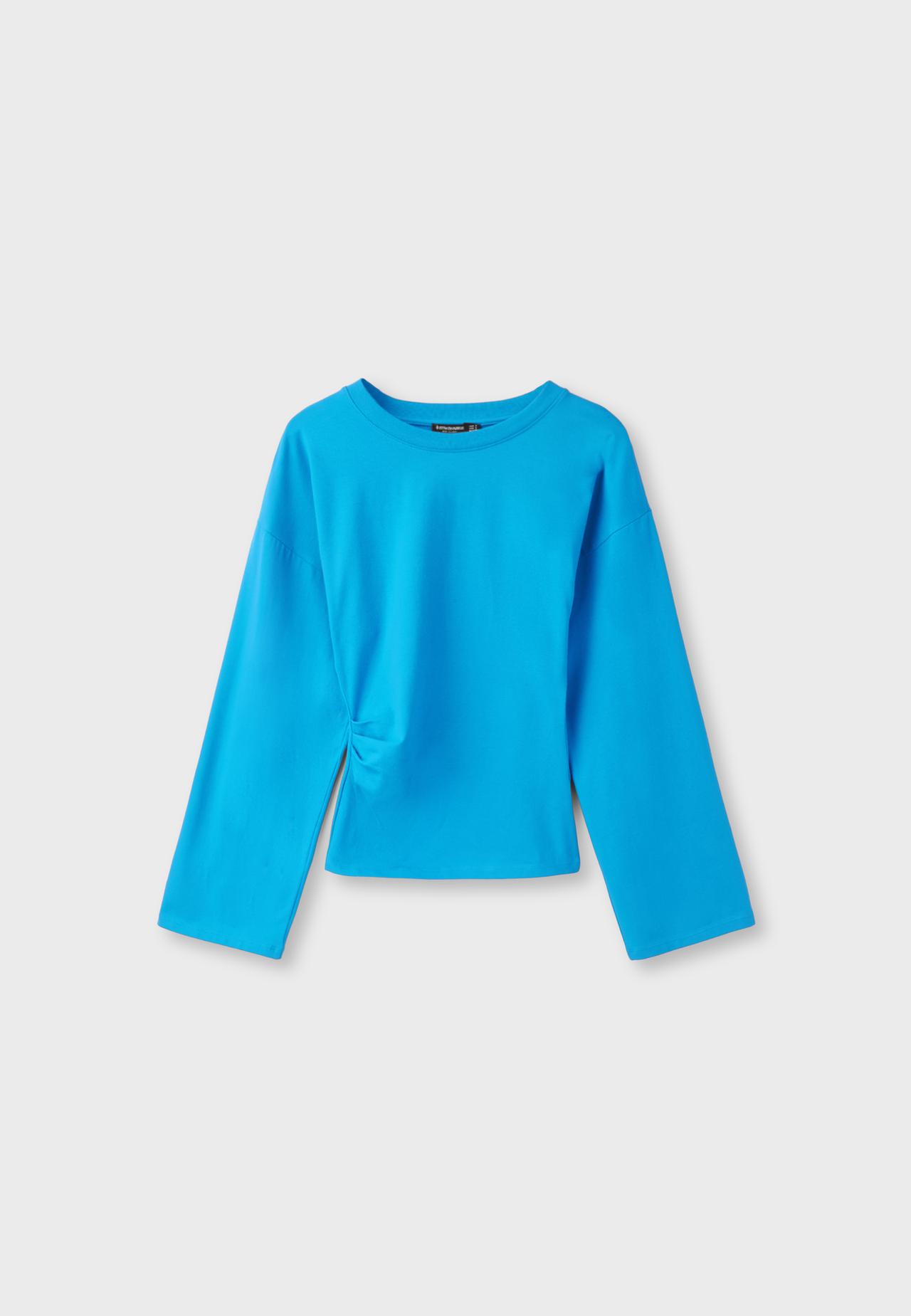 B11 Japanese long sleeve fitted waist T-shirt — Turquoise