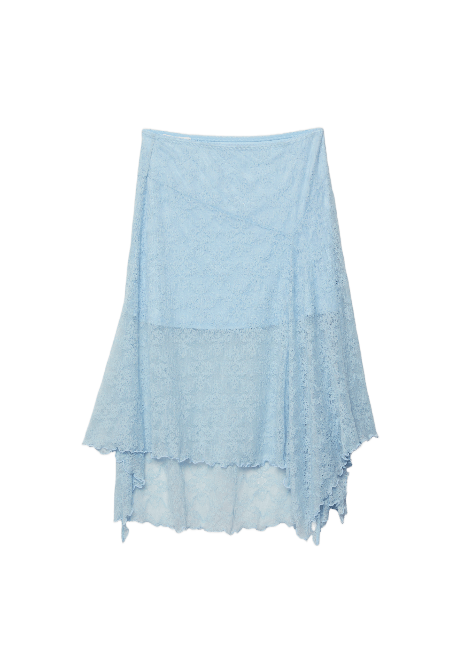 Lace midi skirt — Sky blue