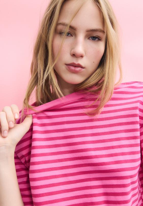 t shirt manches courtes raye