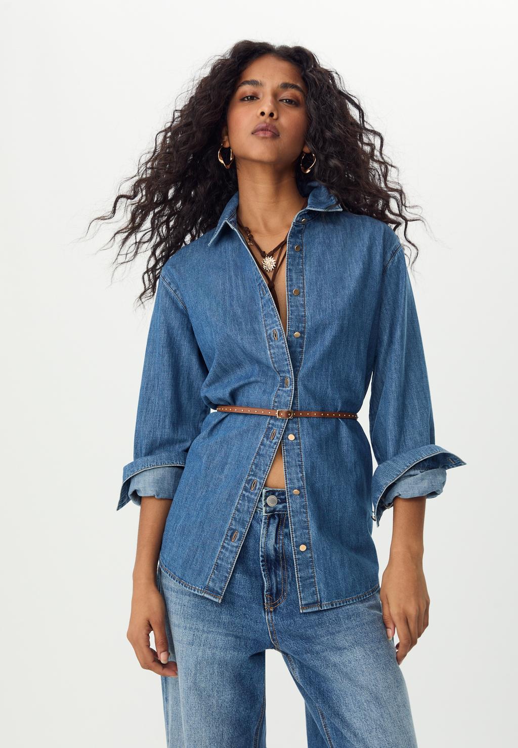 Chemise en jean à ceinture