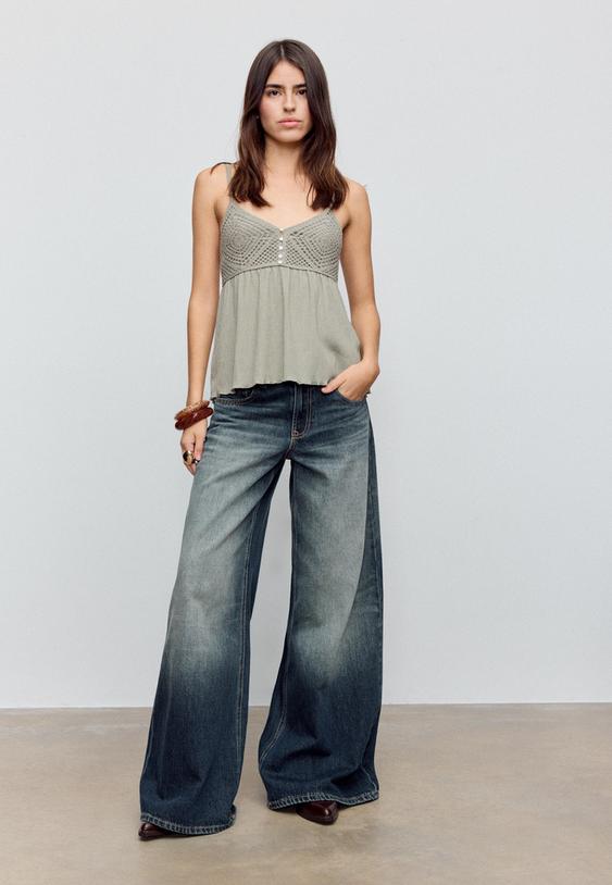 top crochet volantes