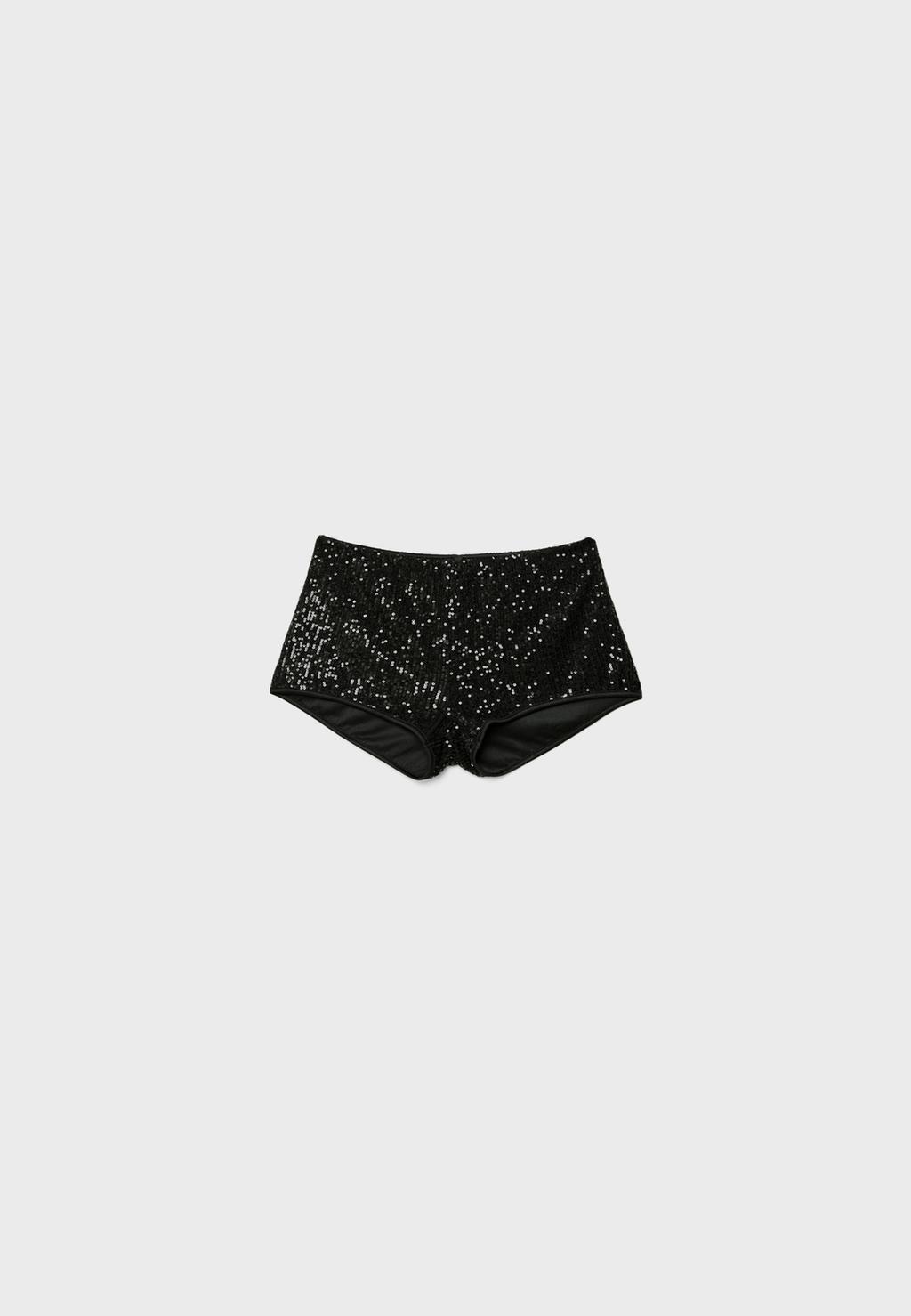 Sequinned mini shorts