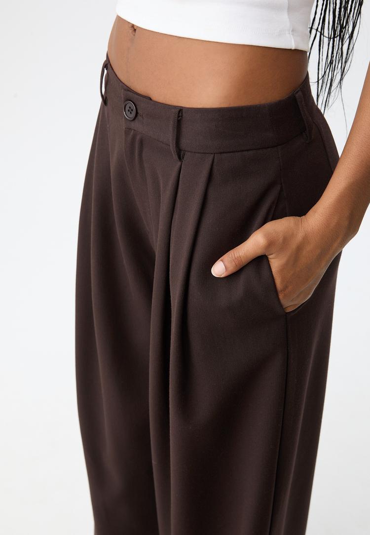pantalon vestir wide leg pinzas