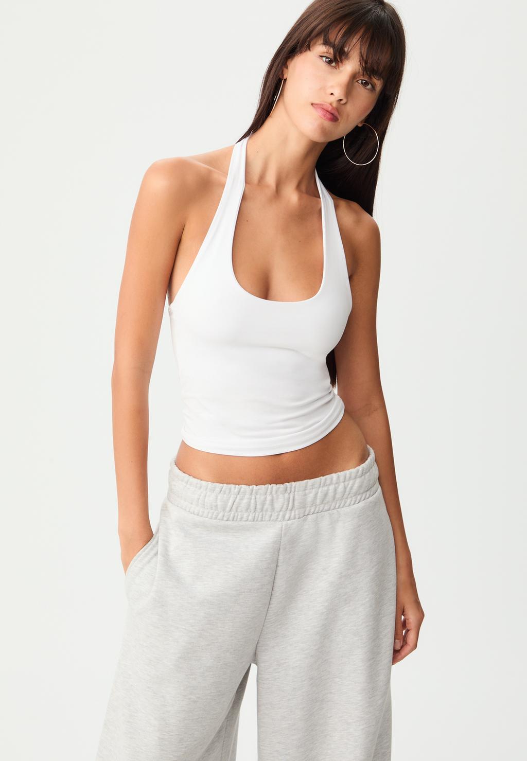 Top z dekoltem halter