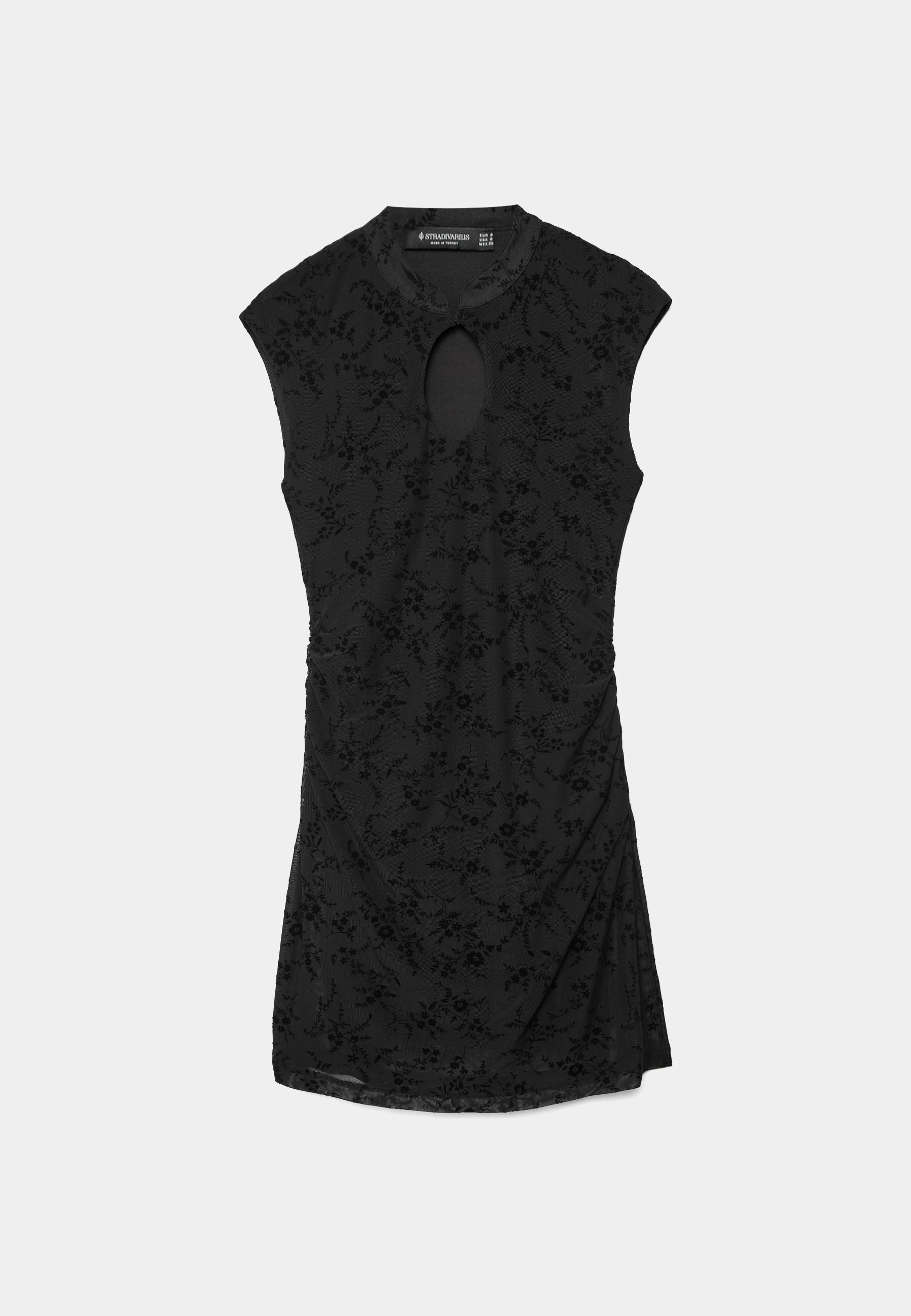 Short qipao style dress — Black