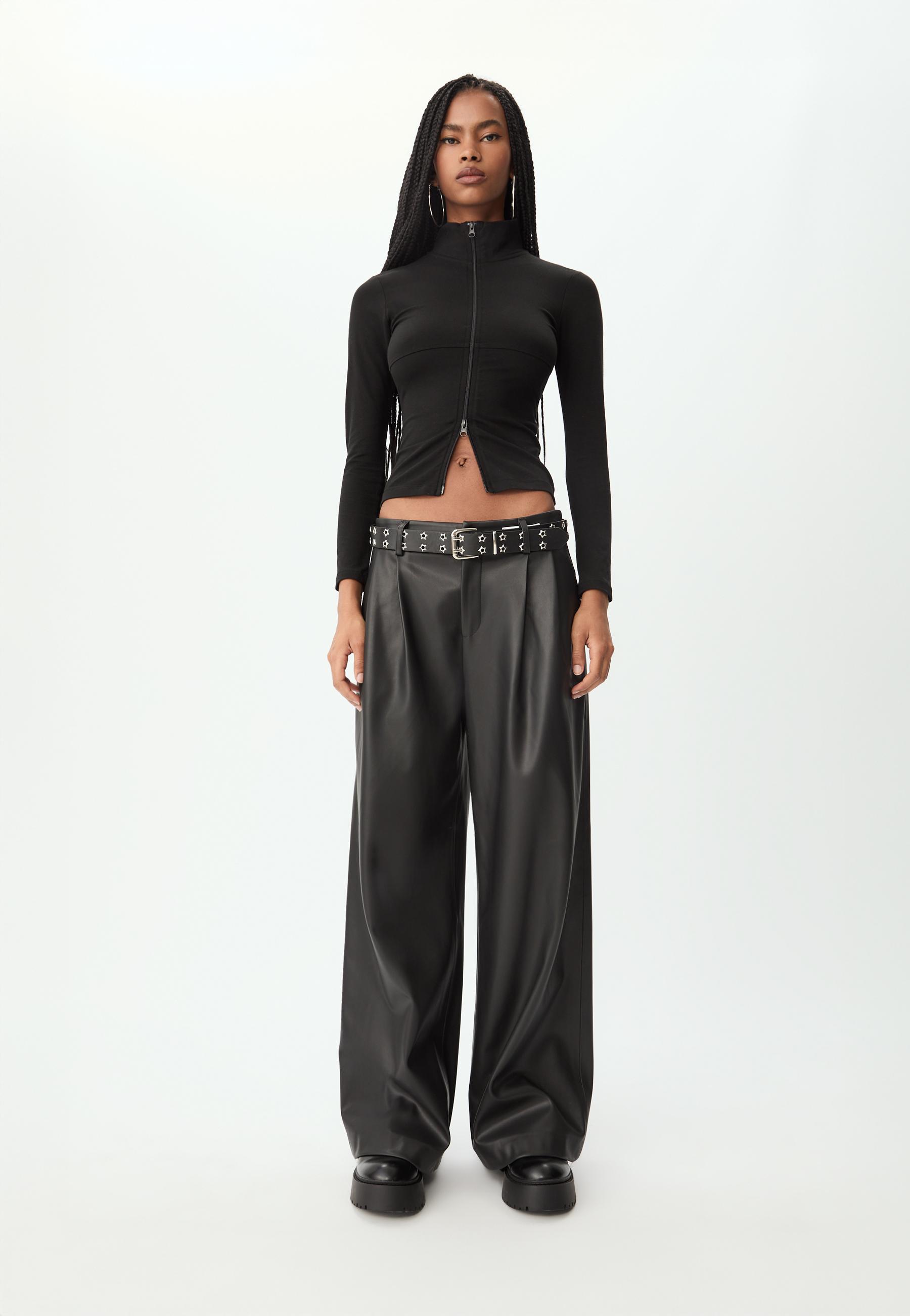 Double zip t-shirt — Black