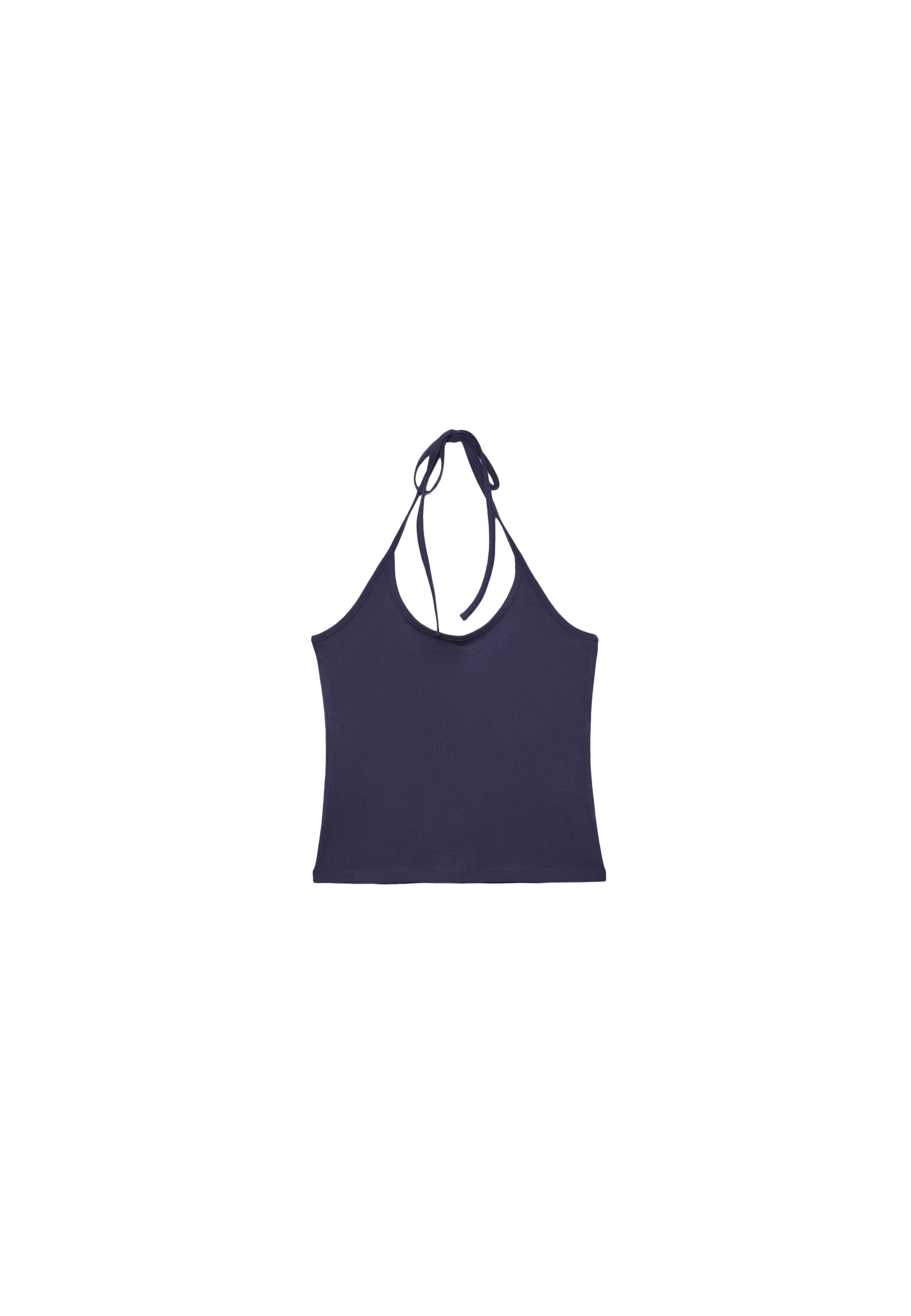 Knit halter top — Dark blue