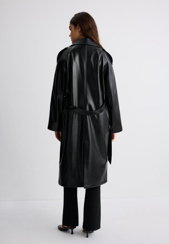 trench long similicuir