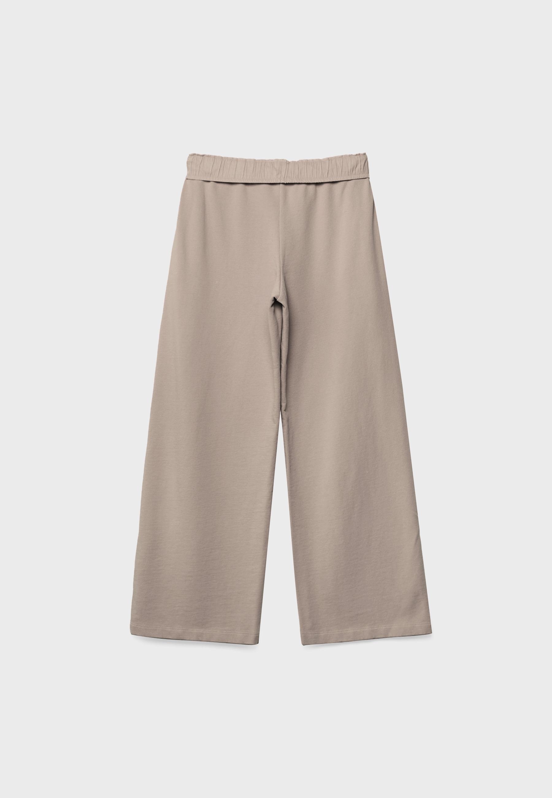 Washed effect straight-leg jogger trousers — Beige