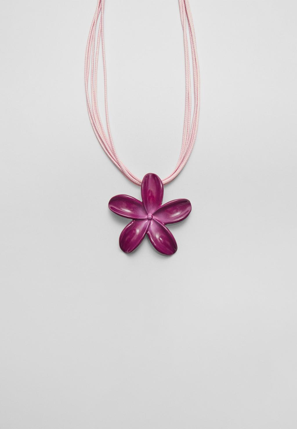 Collier cordon fleur