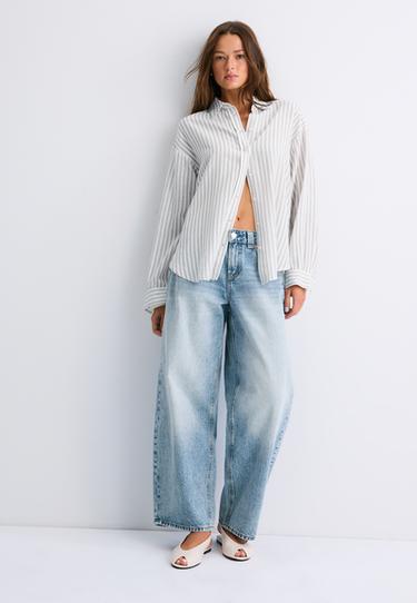 Linen effect shirt — Stone 5